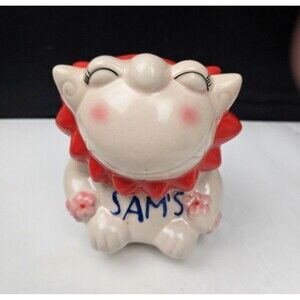 Sam's Restaurant Lion Dog Shisha Tiki Mug Ryukyu Islands Okinawa Japan with Logo